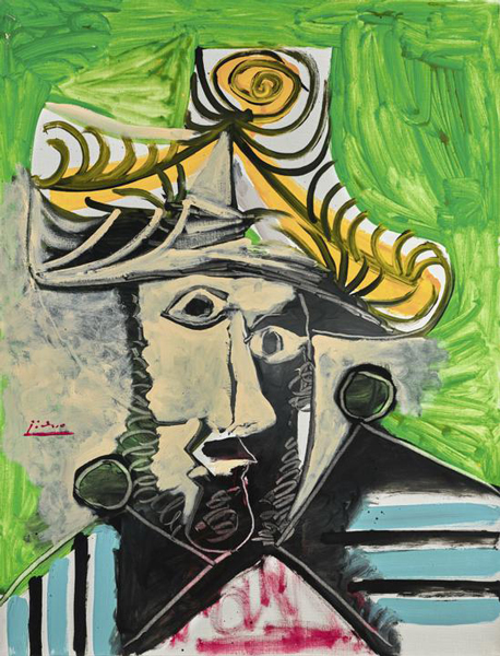 巴勃罗·毕加索（1881-1973） 《男子头像》 估价：800万 — 1200万美元 成交价： 1092.5万美元