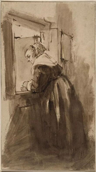    《窗边的女人》（Femme à la fenêtre），伦勃朗（Rembrandt），卢浮宫博物馆，巴黎 RMN-Grand Palais (musée du Louvre) / Gérard Blot