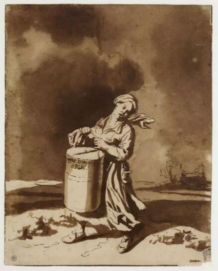      《卖蛋卷的女商人》（La Marchande d’oublies），Cornelis Dusart，巴黎美术学院，巴黎