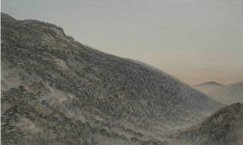 曹敬平《香山秋晚》布面油画,90×150cm,2014