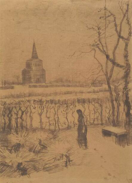 Melancholy December 1883 Nuenen   pencil, pen and ink   28.6 x 20.6 cm   Van Gogh Museum, Amsterdam 