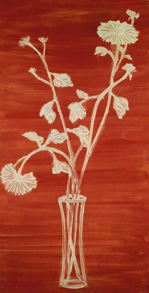 常玉《红底白菊》1930~1940年代