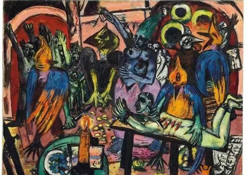 马克斯·贝克曼(Max Beckman) 《鸟的地狱》(Hölle der Vögel) 拍前估价：估价待询 成交价：36,005,000 英镑(约合3.14亿元人民币)