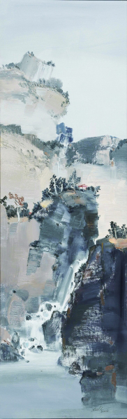 山泽隐默（油画） 160×50厘米  2012年   徐里