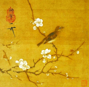 传统花鸟画中的绣眼