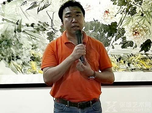 中国美术家协会外联部主任刘中致辞