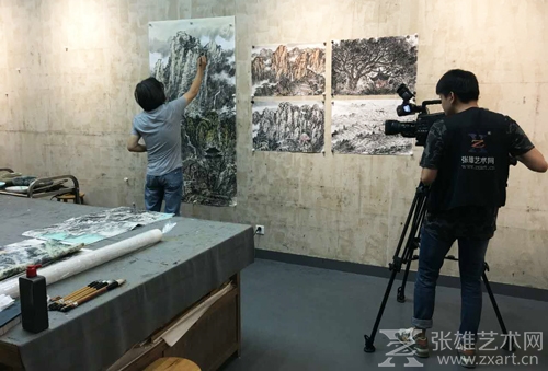 胡明德老师老师现场挥毫创作