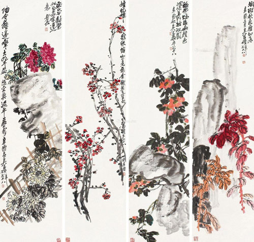 吴昌硕花卉作品