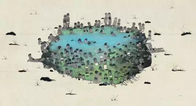   《有人》纸本水墨2007 