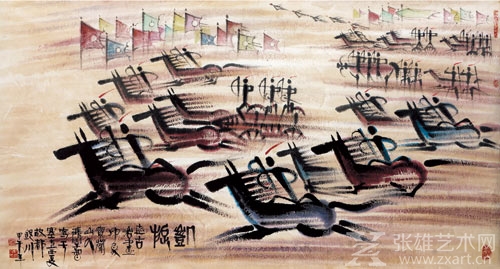 凯旋  2012年  纸本设色  96CMX180CM
