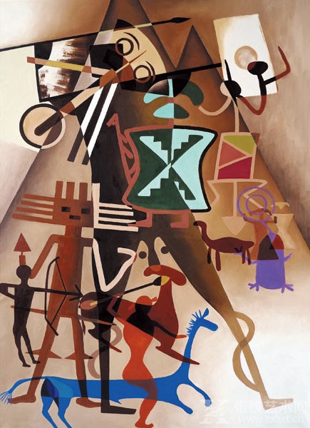 护山神  2015年  布面油彩  160CMX120CM