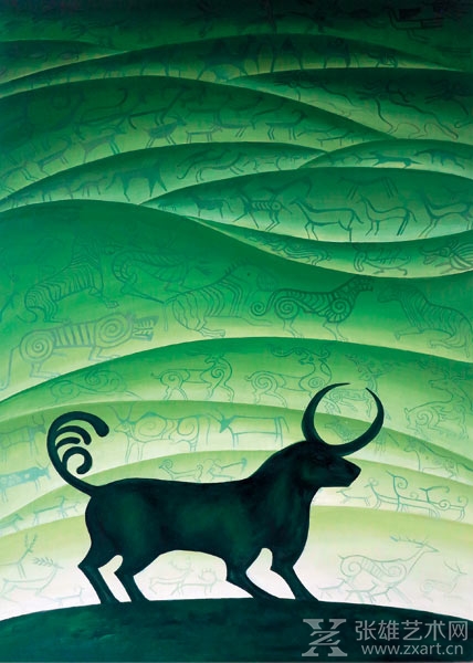 远古幽思  2015年  布面油彩  160CMX120CM