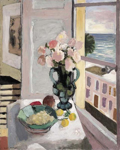 马蒂斯，《窗边的玫瑰》,1925