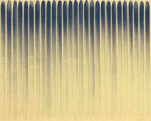 李禹焕，《从线开始》，布面油画，181.6 cm×227cm，1974年