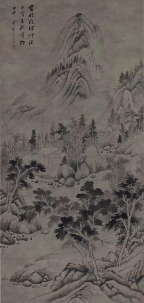 明  董其昌 《溪岸幽居》 水墨纸本 立轴 126 x 60.5 cm. 估价：美元 130,000 -160,000