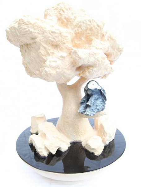 吴永平-中国风景55×45×40cm白木，综合材料2012