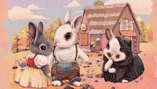 当兔子遇上世界名画 呆萌得不要不要的！