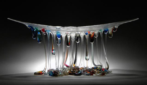 意大利艺术家将玻璃幻化成动人的“水母”