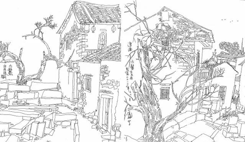 李肇瑜的硬笔线描及作品欣赏