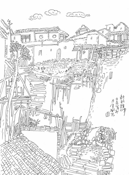 李肇瑜的硬笔线描及作品欣赏