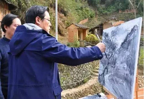   徐里在厦门写生