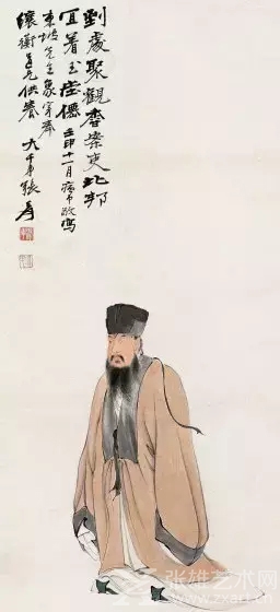 张大千 东坡画像立轴 纸本 1932年作