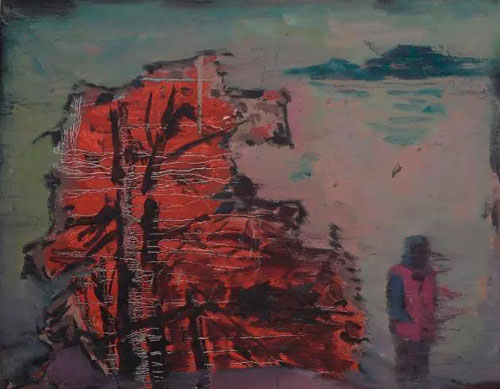 李华相《无题-1704》50x60cm布面油画2017