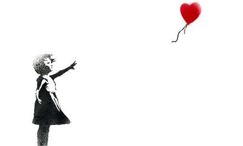 英国街头艺术家Banksy作品Balloon Girl