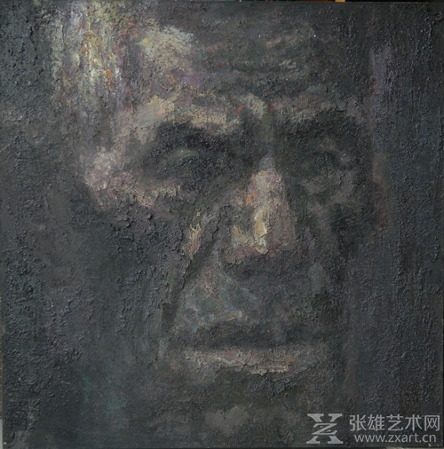 谢太为《无言》150×150cm布面油画（2009年）