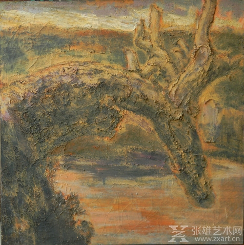 谢太为《厚土系列之一》150×150cm布面油画（2005年）