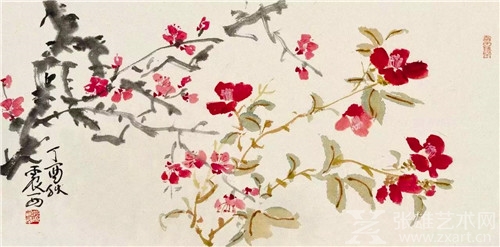 丁酉花卉 35×68cm 2017