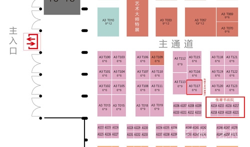 张雄美术馆展厅位置示意图