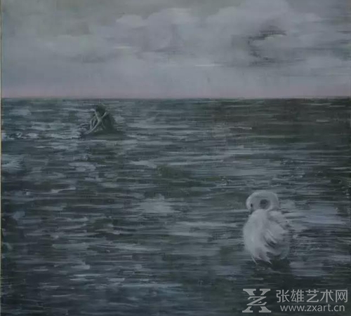 《为什么3》李兴华60×60cm布面油画2011