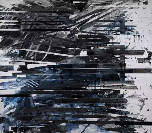 Jacqueline Humphries, 《堆》, 2008。图片：伦敦苏富比