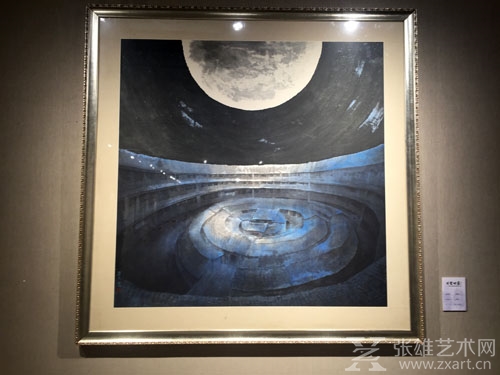 梁明大泼墨山水画《闽壑烟岚》在厦门展出