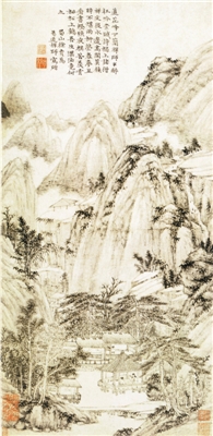 徐贲《峰下醉吟图》：笔致清劲 傲然荡俗