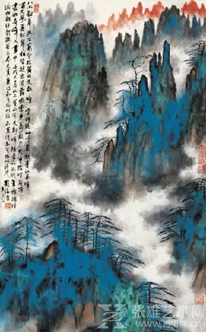 刘海粟《黄山天都峰》1982年作