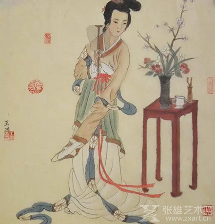 王渊仕女画作品