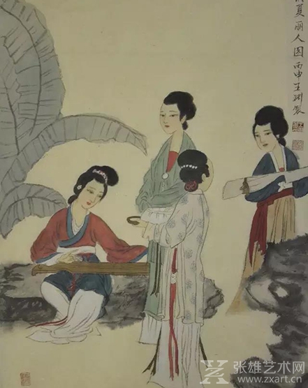 王渊仕女画作品
