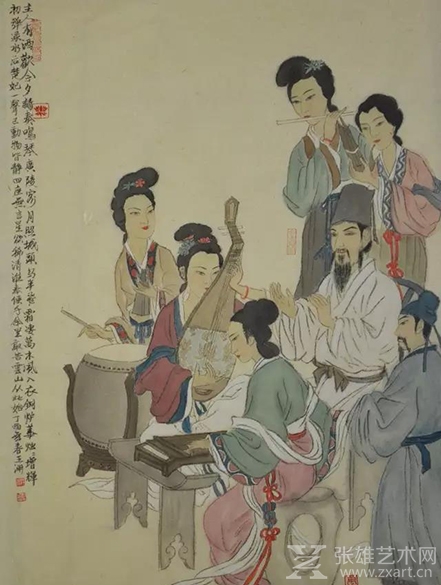 王渊仕女画作品