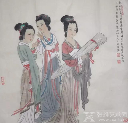 王渊仕女画作品