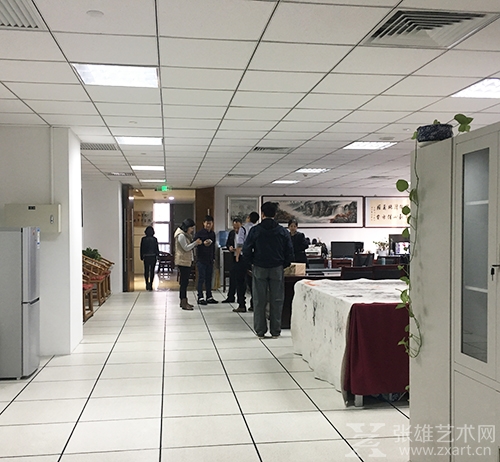 张雄艺术网陈家心一行参观红星阁将军书画院