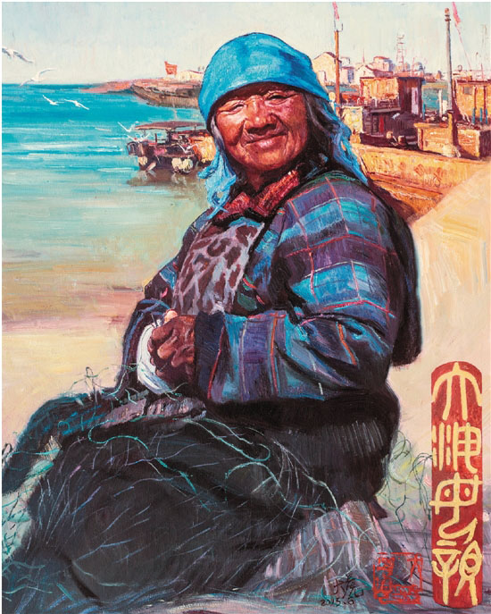   秦大虎 大海·母亲 100×80cm 2015年