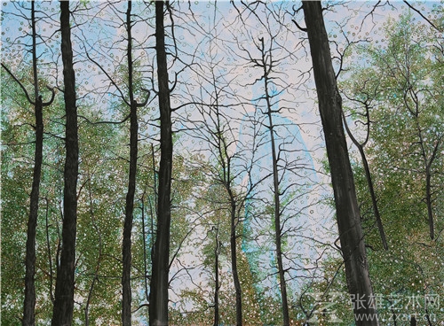 九溪烟树-再入深处2  布面油画   200 x150cm  2014