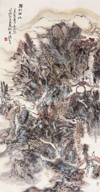 《独行西山》136x68cm  2015年
