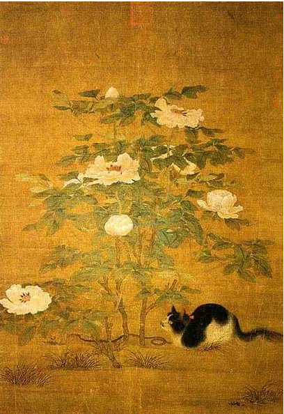 宋·佚名《富贵花狸图》