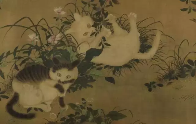 明·朱瞻基（明宣宗） 《五狸奴图卷》局部