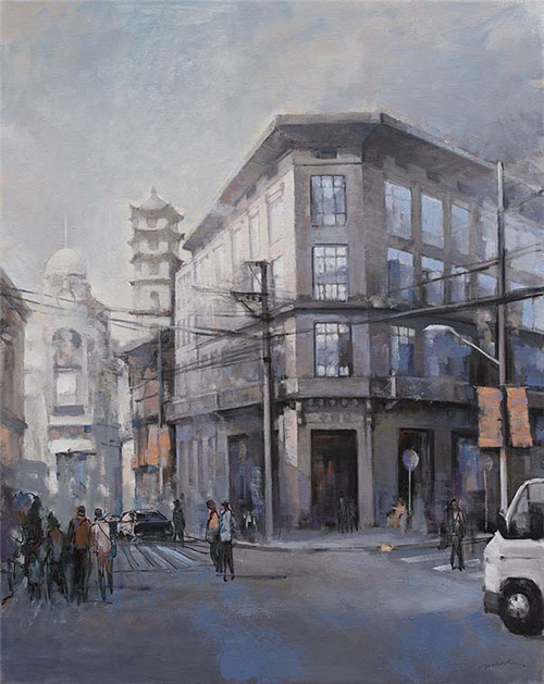 张达兴，《汉口路309号》，100cm×80cm