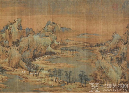 《江山秋色图》局部