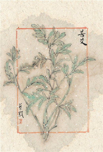 章燕紫《苦艾》01，纸本水墨，20×30cm，2016